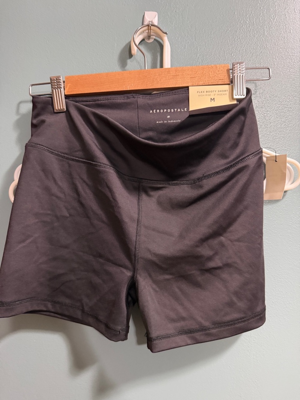 Aeropostale Women's Bike/Booty Shorts in Charcoal Gray